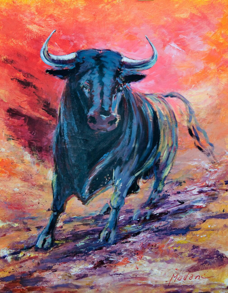 Cadre vintage peinture vache