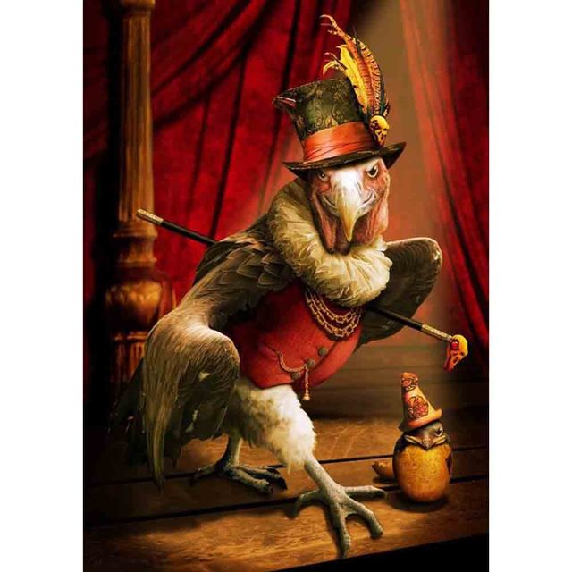 Cadre vintage perroquet costume