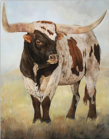 Cadre vintage vache cornes