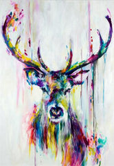 Tableau cerf coloré