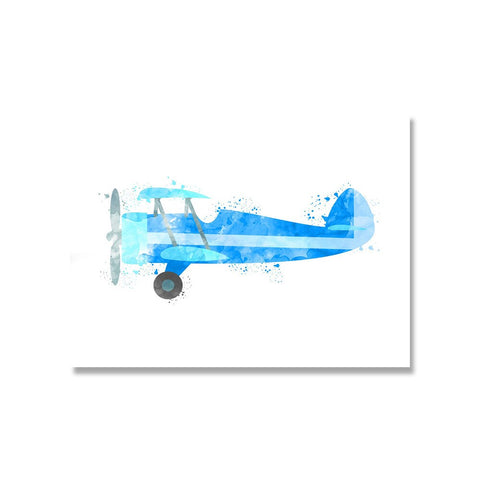 Tableau enfant avion bleu