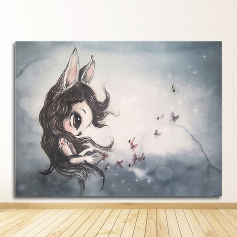 Tableau lapin dessin animé