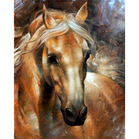 Tableau peinture cheval déterminé