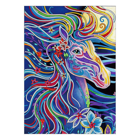 Tableau peinture licorne coloré