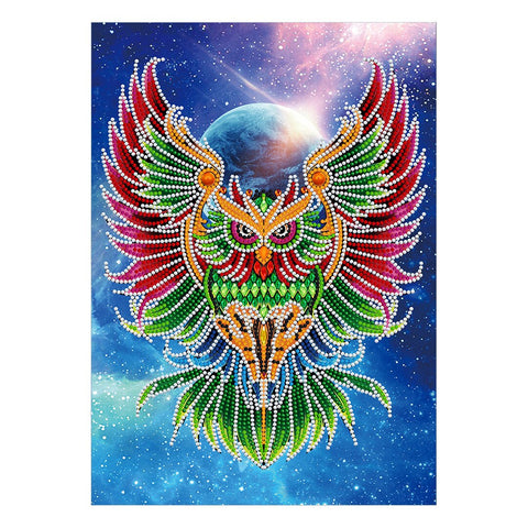 Tableau peinture mexicaine hibou