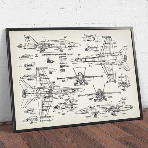 Tableau retro avion fond blanc