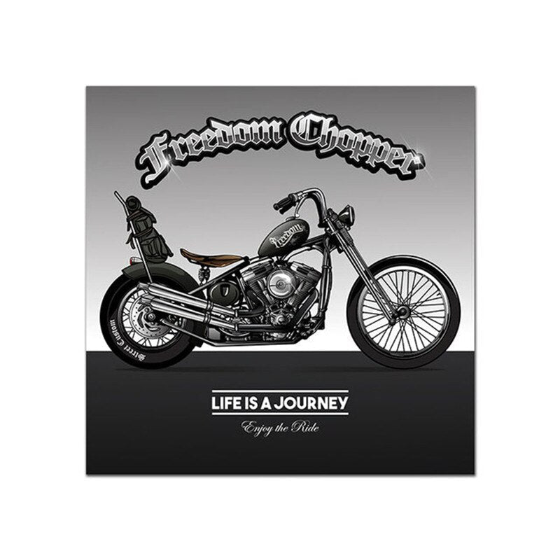 Tableau vintage moto chic