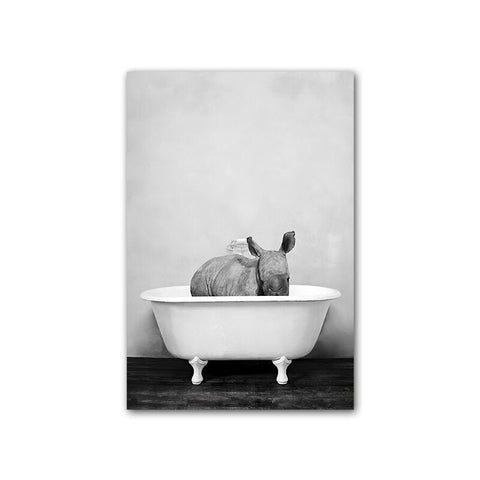 tableau baignoire animal