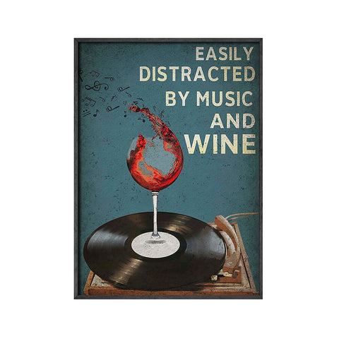 tableau disque et vin