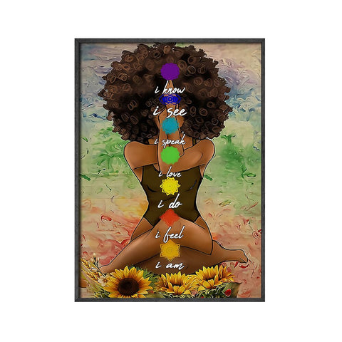 tableau femme africaine colorée
