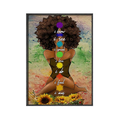 tableau femme africaine colorée